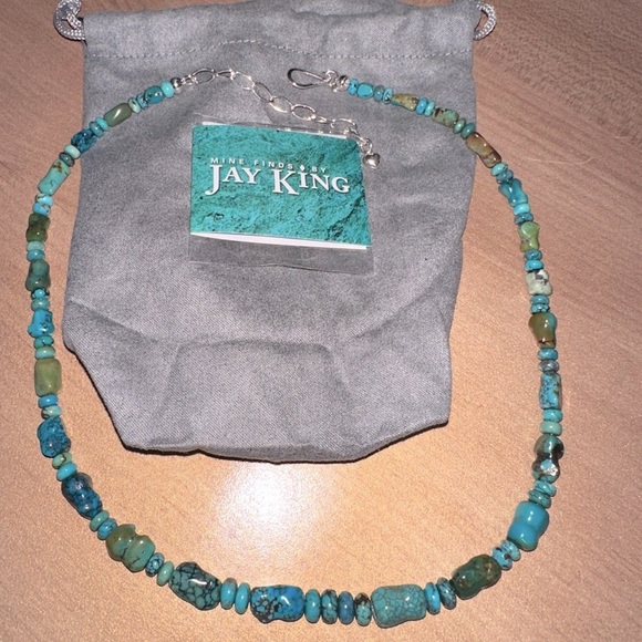 Turquoise small nugget bead necklace by Jay King - Picture 5 of 12